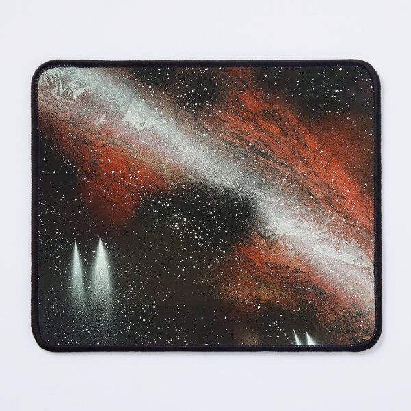 Item preview, Spray paint art red nebula designed and sold by WoodRocksArt.