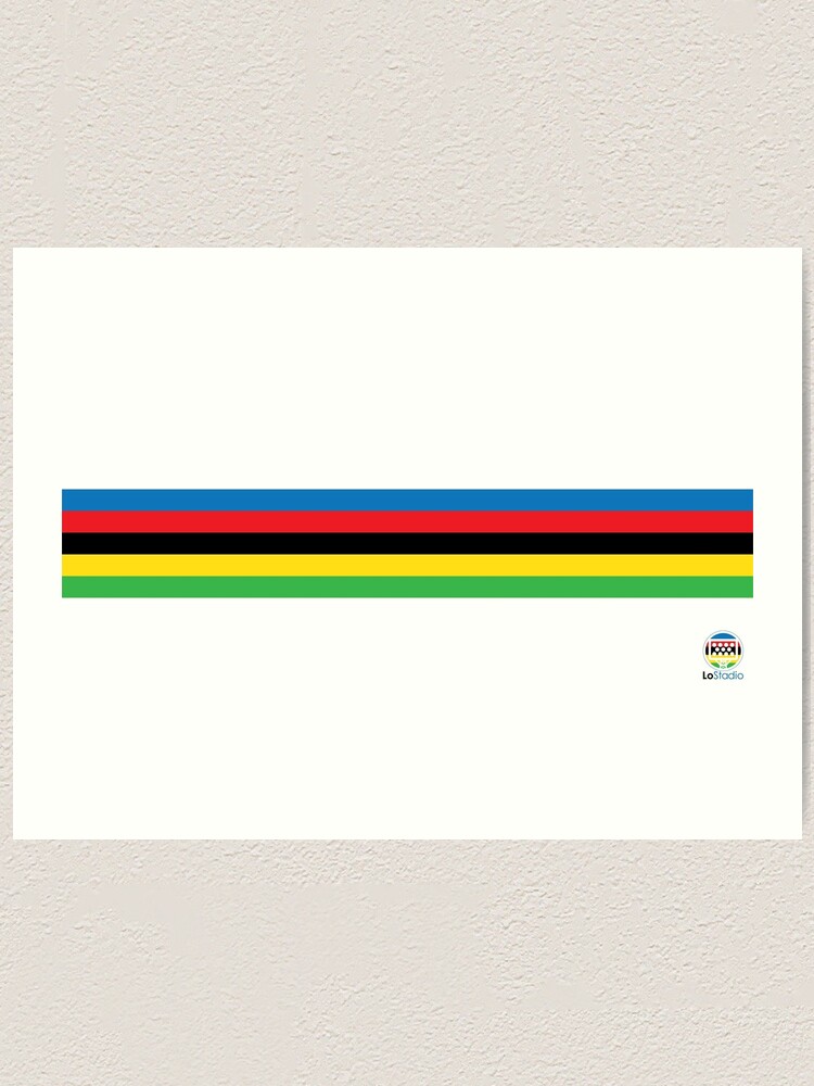 sensor Specialisere Fahrenheit Cycling World Champion Rainbow Stripes" Art Print by LoStadio | Redbubble