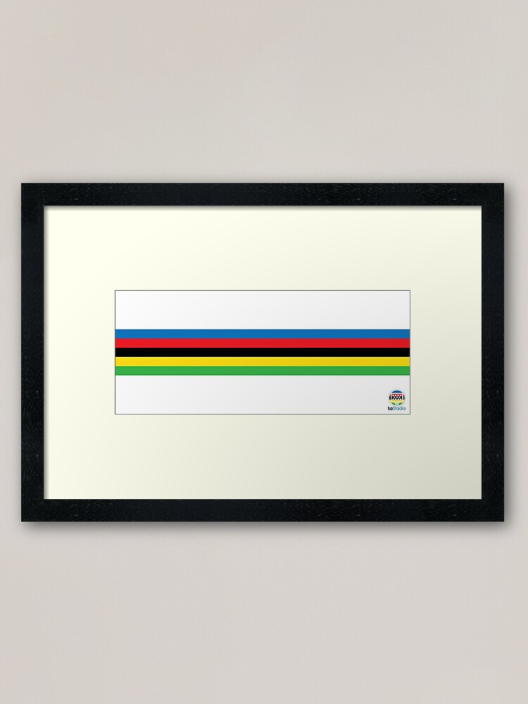 pen Muldyr Original Cycling World Champion Rainbow Stripes" Framed Art Print by LoStadio |  Redbubble