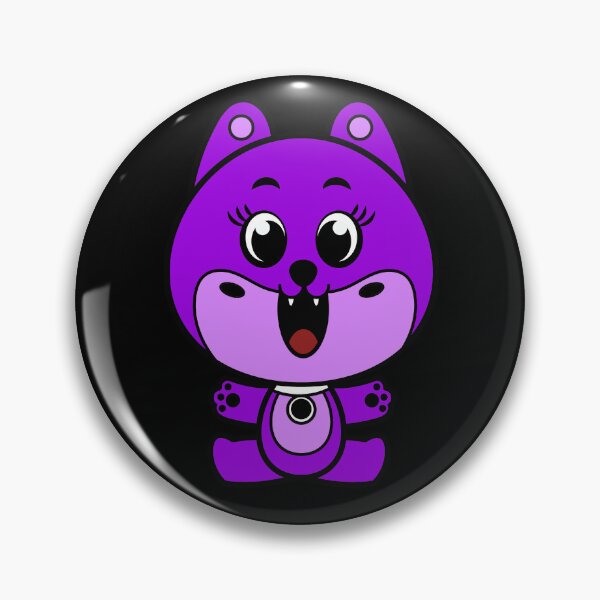 Item preview, Purple Kawaii chibi cute dog sticker and fridge magnet designed and sold by GaryDobson.