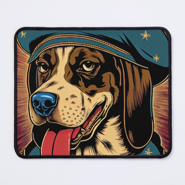 Item preview, Psychedelic dog in uniform designed and sold by dholzric.