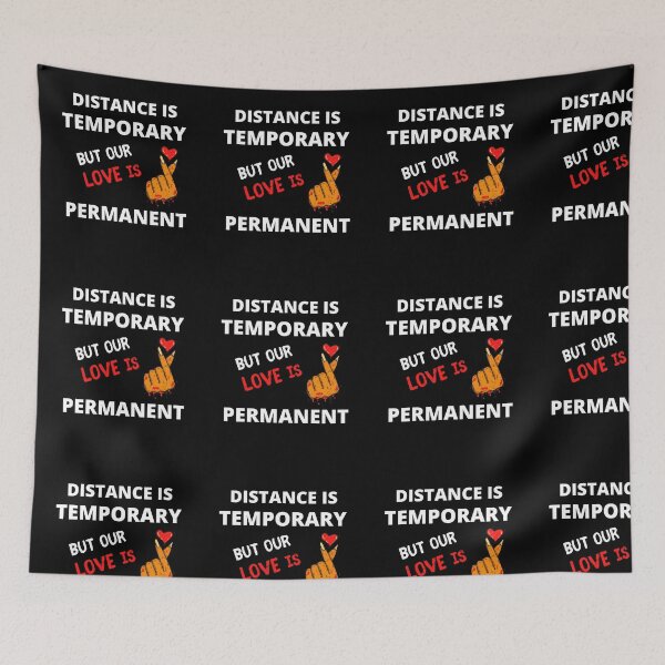 Item preview, Distance Is Temporary But Our Love Is Permanent - Long Distance Relationship - Long Distance Love - Gift for Long Distance Lover designed and sold by ExploreTheStore.