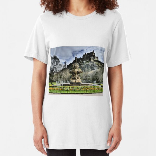 Edinburgh Castle HDR Slim Fit T-Shirt