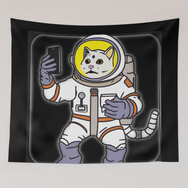 Item preview, Feline Spaceman Makes a Call from the Cosmos designed and sold by JOY STORE 45.