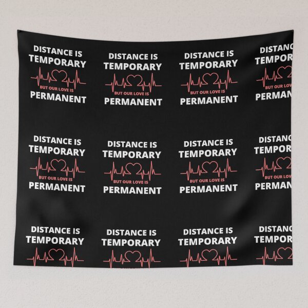 Item preview, Distance Is Temporary But Our Love Is Permanent - Long Distance Relationship - Long Distance Love - Gift for Long Distance Lover designed and sold by ExploreTheStore.