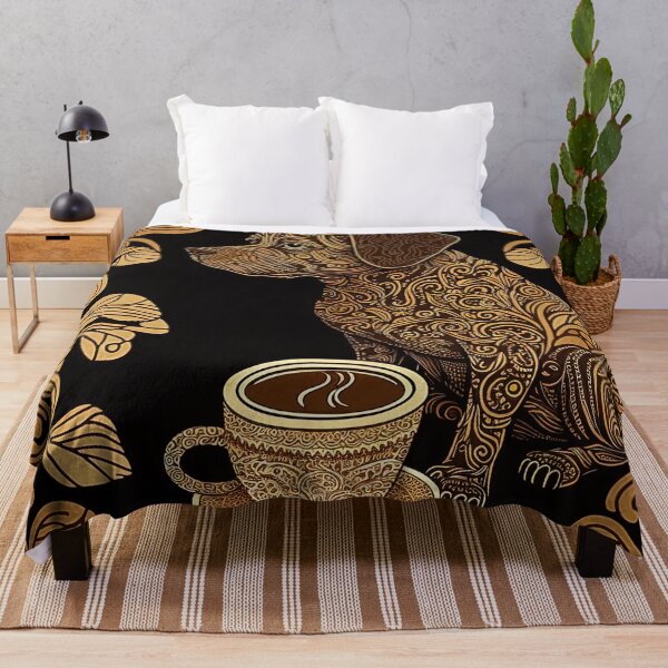 Item preview, Dog and Coffee Gold Design designed and sold by Juliascutecornr.