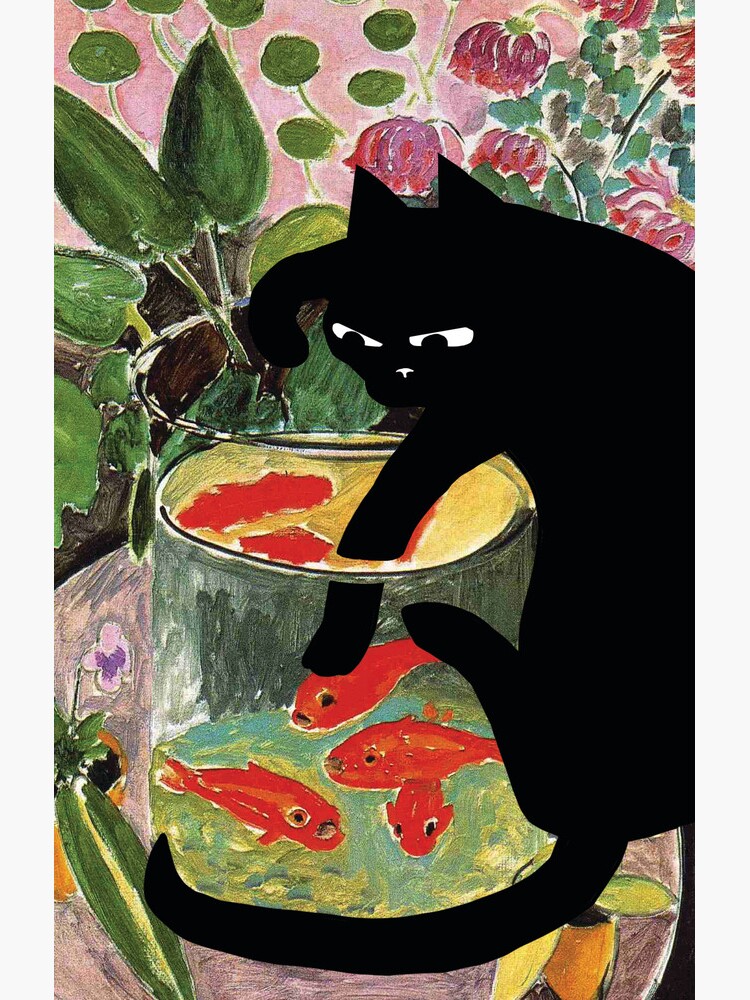 Thumbnail 4 of 4, Samsung Galaxy Phone Case, matisse's goldfish and a cat designed and sold by Mitra Farmand.