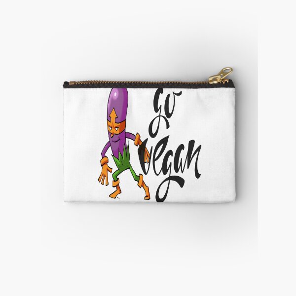 Item preview, Go Vegan Purple Eggplant Foodietoon Superhero Aubergine Brinjal designed and sold by ProjectX23.