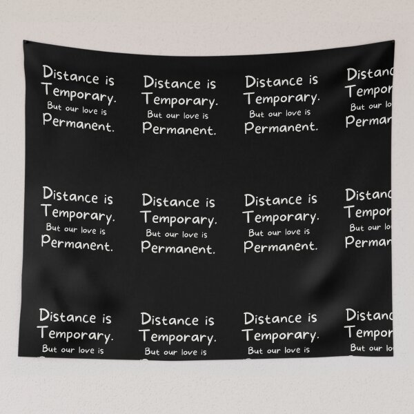 Item preview, Distance Is Temporary But Our Love Is Permanent - Long Distance Relationship - Long Distance Love - Gift for Long Distance Lover designed and sold by ExploreTheStore.