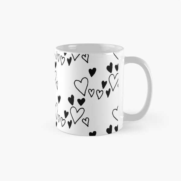 Item preview, Hand Drawn Black Hearts Valentine Love Pattern designed and sold by risingrocket.