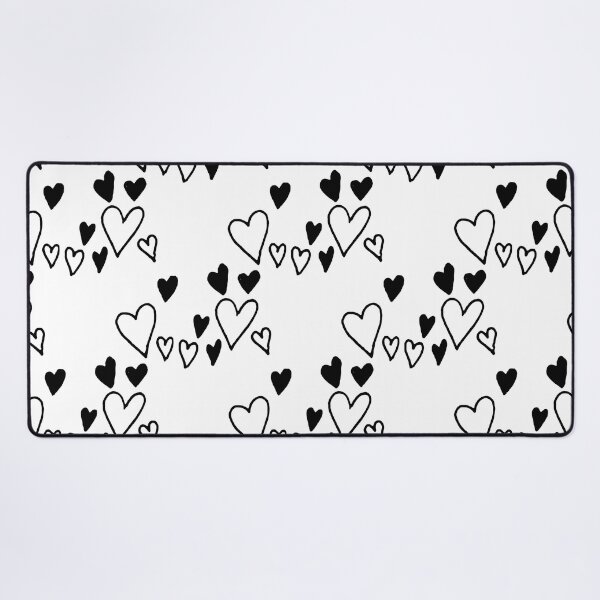 Item preview, Hand Drawn Black Hearts Valentine Love Pattern designed and sold by risingrocket.