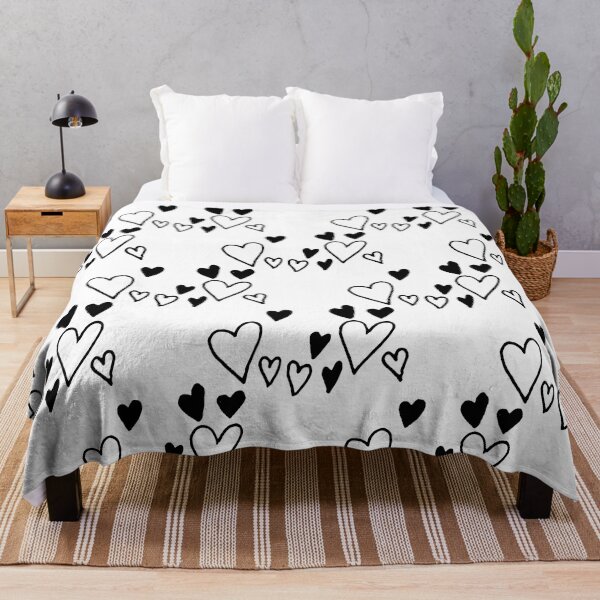Item preview, Hand Drawn Black Hearts Valentine Love Pattern designed and sold by risingrocket.
