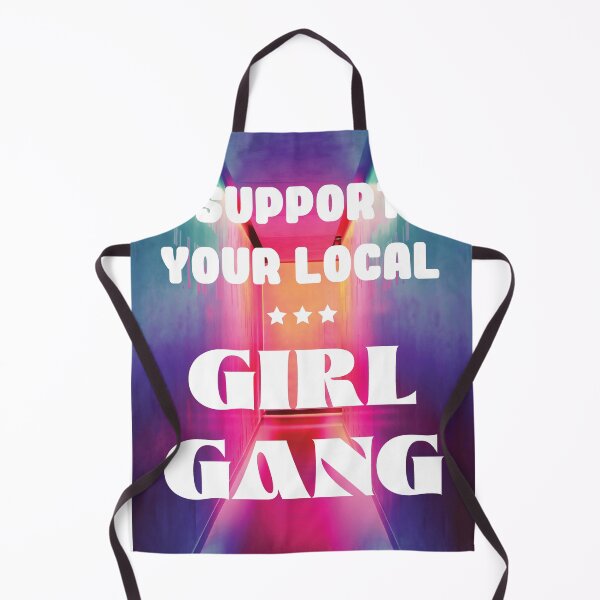 Item preview, Retro Neon Gradient Support Your Local Girl Gang Feminist Squad Funky Quote designed and sold by Ashleylcoop.