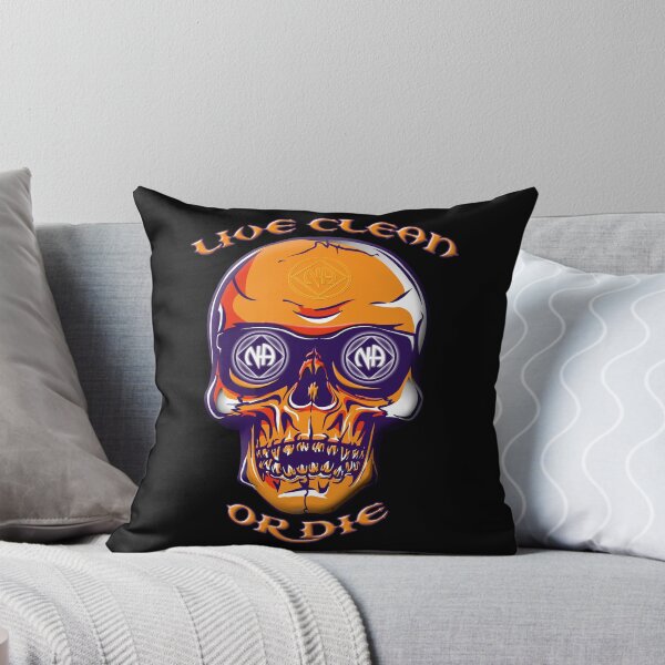 Item preview, Live Clean Or Die Orange Skull designed and sold by NA-WEARS.