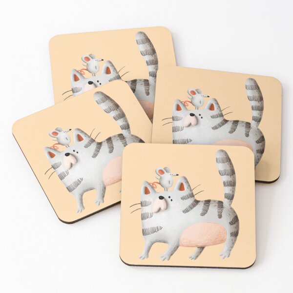 Item preview, Funny cat with a mouse on his head designed and sold by KOTOdesign.