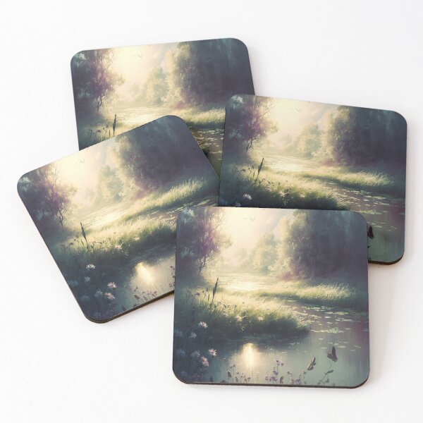 Item preview, Cool Watercolor Art-The Lush Riverlands designed and sold by letsgetinspired.