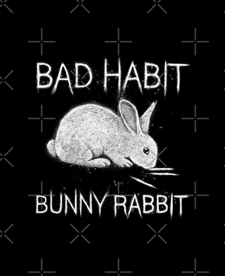 Coque et skin adhésive iPad for Sale avec l'œuvre « Bad Habit Bunny Rabbit  Cocaine » de l'artiste Garyck Arntzen