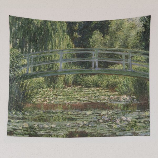 Item preview, Claude Monet, French, 1840-1926  'The Japanese Footbridge and the Water Lily Pool, Giverny' designed and sold by Vintage Designs +.