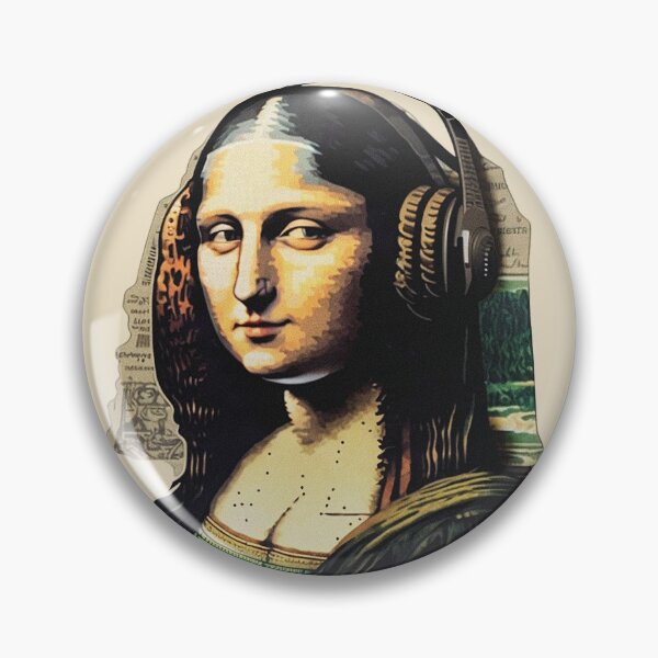 Item preview, Mona Lisa Wearing Headphones designed and sold by Fragpop.