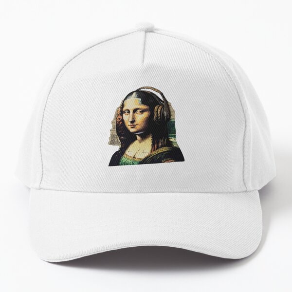 Artikel-Vorschau von Mona Lisa trägt Kopfhörer, designt und verkauft von Fragpop.