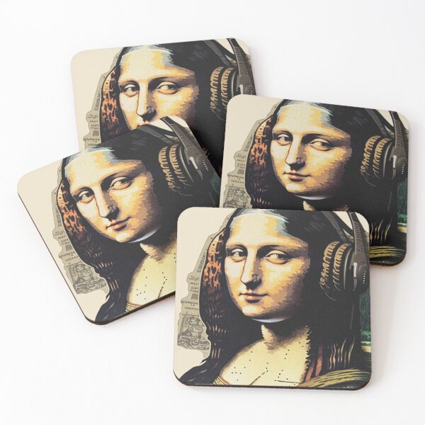 Item preview, Mona Lisa Wearing Headphones designed and sold by Fragpop.