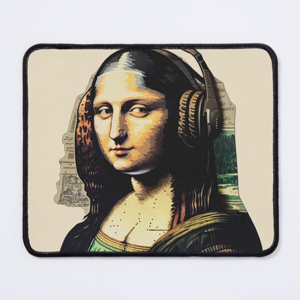 Item preview, Mona Lisa Wearing Headphones designed and sold by Fragpop.