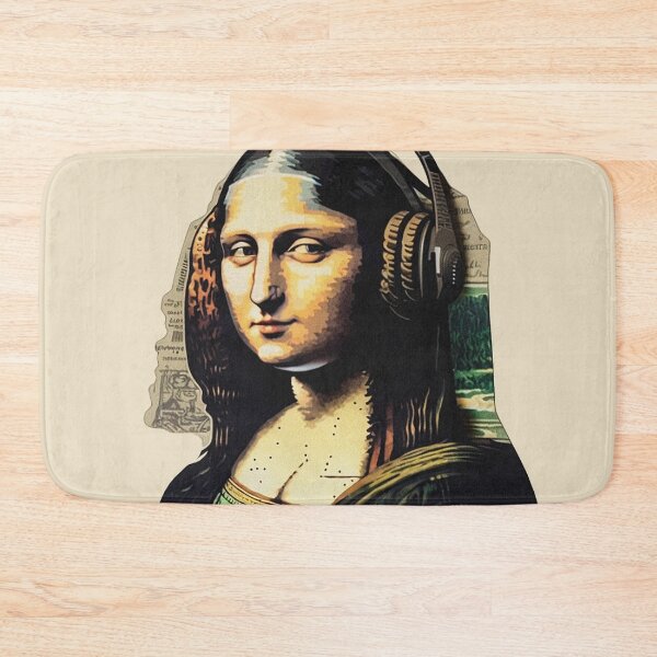 Item preview, Mona Lisa Wearing Headphones designed and sold by Fragpop.