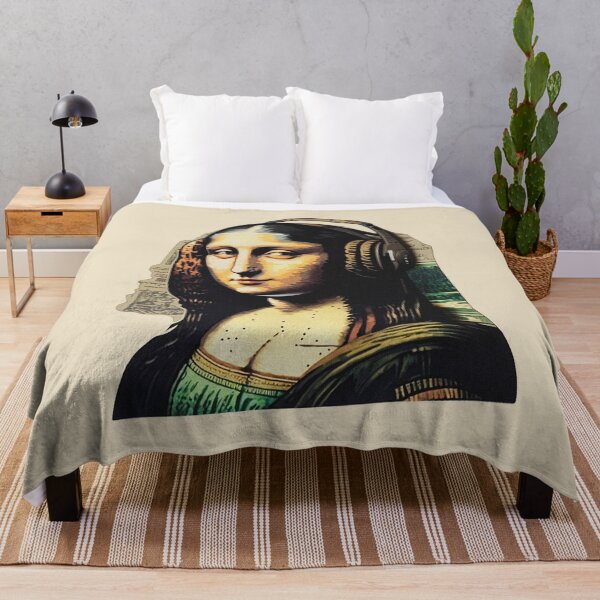 Item preview, Mona Lisa Wearing Headphones designed and sold by Fragpop.