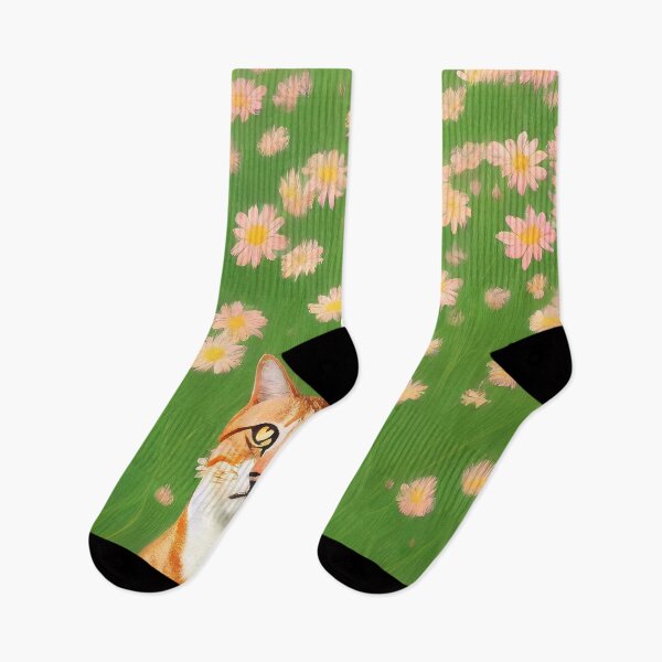 Item preview, Cute cat in a field of flowers designed and sold by Nicolas-T.
