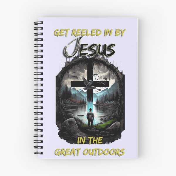 Item preview, Mountains, Lake, and Christian Cross: Outdoor Inspiration - Get Reeled in by Jesus designed and sold by Art4Christ.