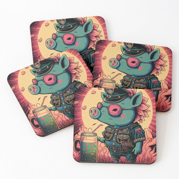 Item preview, Cool Psychedelic Blue Pig designed and sold by dholzric.