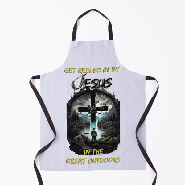 Item preview, Mountains, Lake, and Christian Cross: Outdoor Inspiration - Get Reeled in by Jesus designed and sold by Art4Christ.