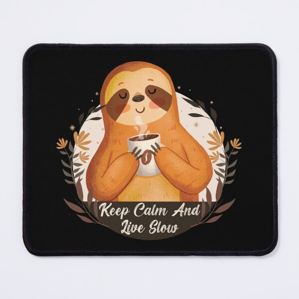 Item preview, Keep Calm And Live Slow- sloth mood designed and sold by NawalMagdy.