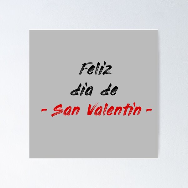 Vista previa del artículo con la obra «Feliz dia de San Valentin - Happy Valentine's Day», diseñado y vendido por ALLURE-minimal.