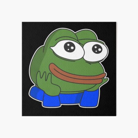 Bored poggers emote - peepo pepega twitch discord frog Art Board