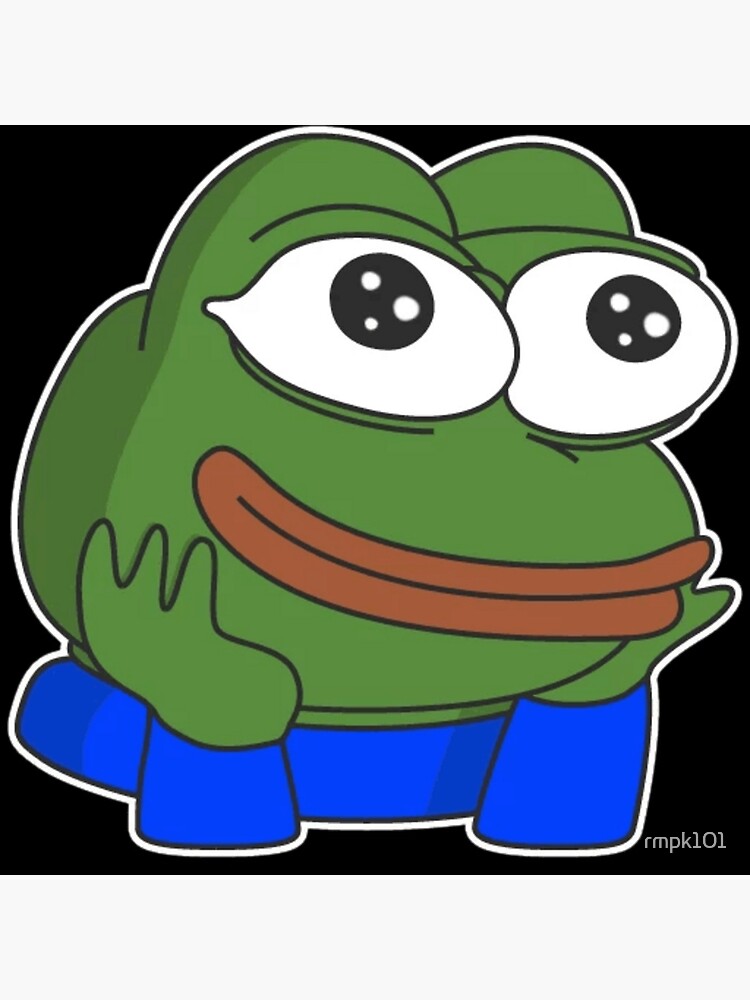 Dark Poggers emote - peepo pepega twitch discord frog Art Board