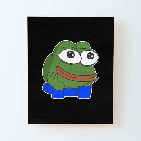 hush Poggers emote - peepo pepega twitch discord frog Mounted