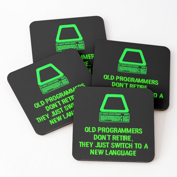 Item preview, Old programmers don't retire they just switch to another language. designed and sold by enigma3a.