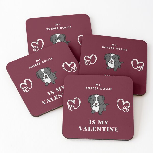 Item preview, My Border Collie Is My Valentine - Cute Romantic Puppy designed and sold by SeasonalDogs.