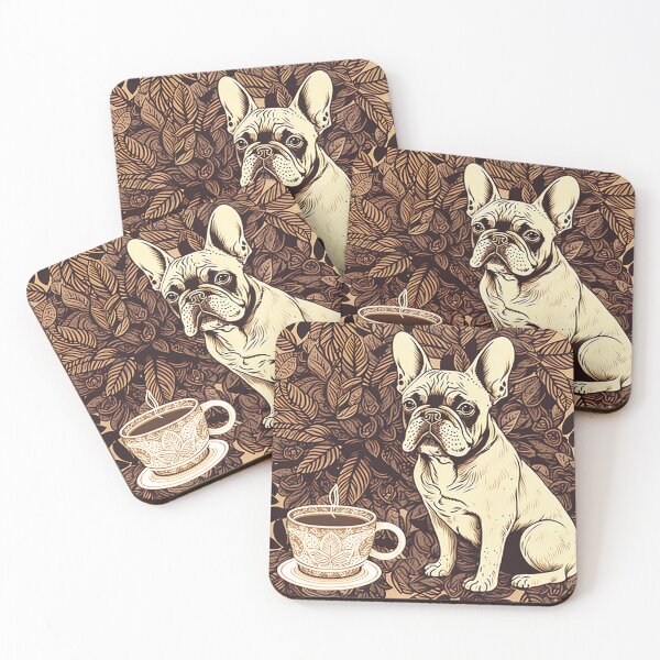 Item preview, French BullDog and Coffee Design 3 designed and sold by Juliascutecornr.