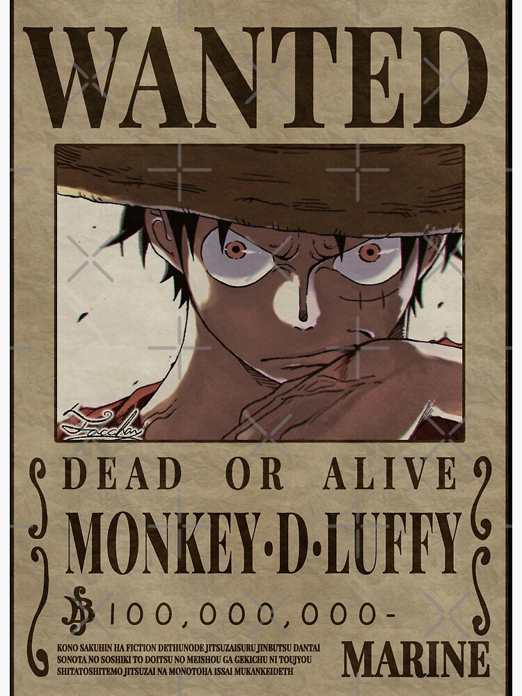 Anime One Piece Wanted Wallpaper Dead Or Alive Monkey D Luffy