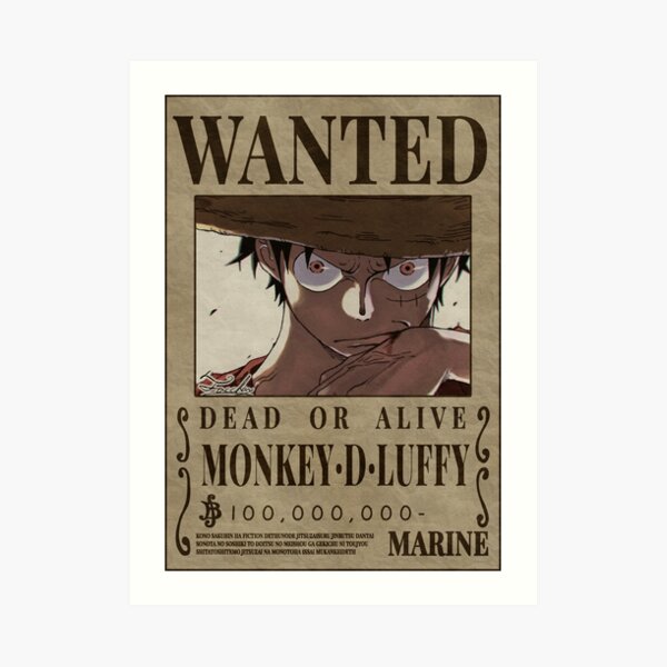 One Piece - Anime / Manga Poster / Print (Wanted - Monkey D. Luffy)