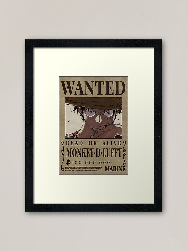 Monkey D Luffy Wanted Poster, One Piece , Painting by Celeste Skyhawer