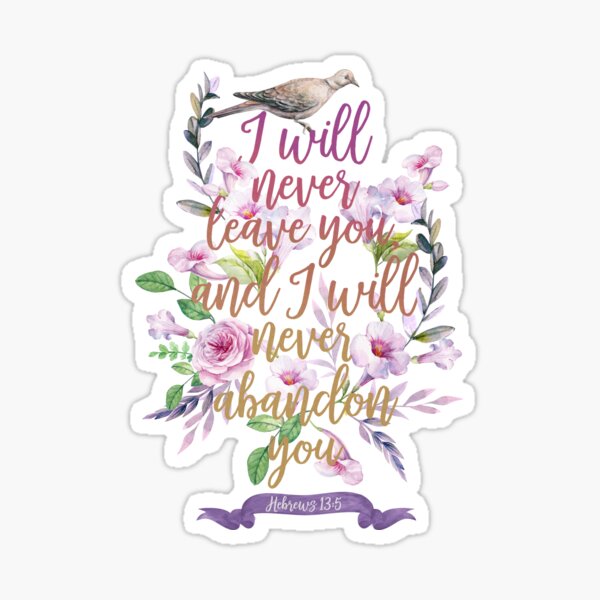 Item preview, HEBREWS 13:5 designed and sold by Paper Bee Gift Shop.