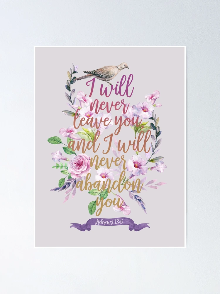 Never will I leave you Hebrews 13:5 ART PRINT or CANVAS -  Portugal