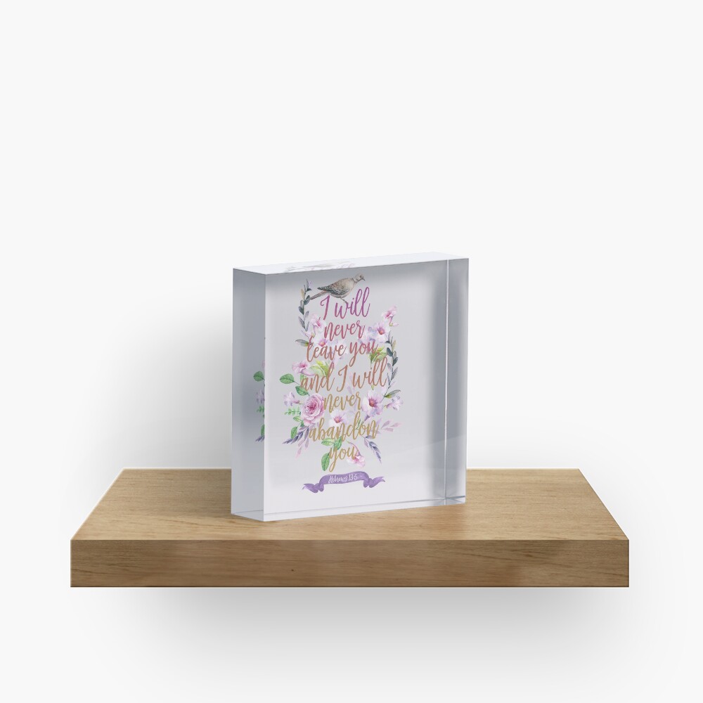 HEBREWS 13:5 Acrylic Block