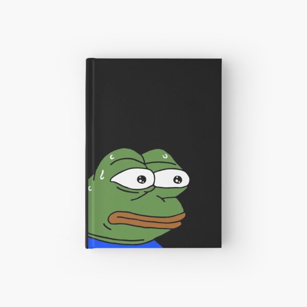 Bored poggers emote - peepo pepega twitch discord frog Hardcover