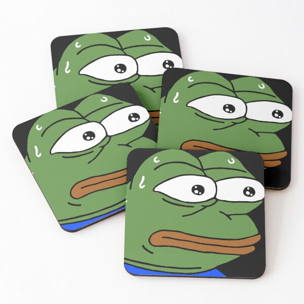 Item preview, nervous poggers emote - peepo pepega twitch discord frog designed and sold by rmpk101.
