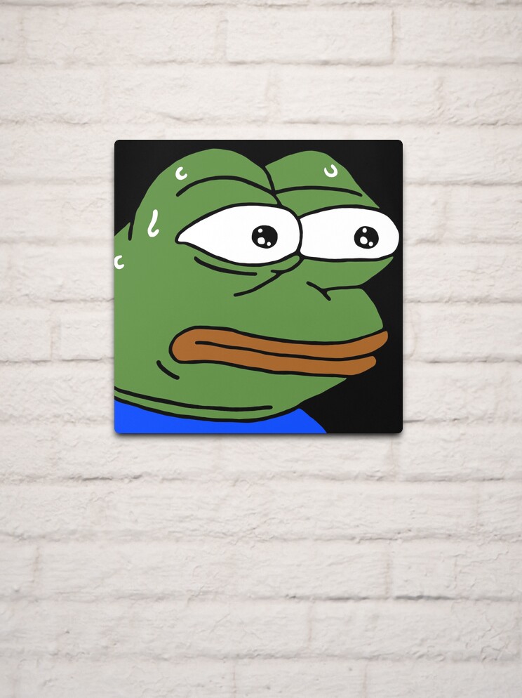 Bored poggers emote - peepo pepega twitch discord frog Art Board