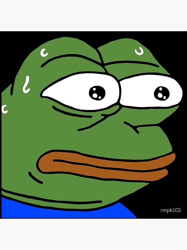 Dark Poggers emote - peepo pepega twitch discord frog Art Board